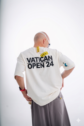 Vatican Open: молочна оверсайз футболка унісекс AG26022XS фото