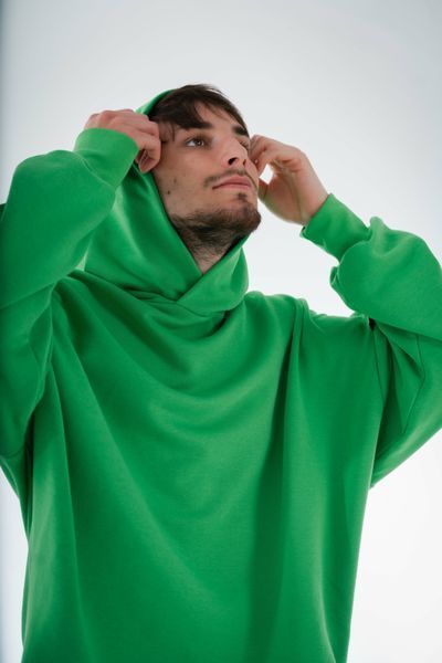 Love All Set Unisex: Grandmaster Hoodie (Green) + Baseline Pants (Heather Grey), XS