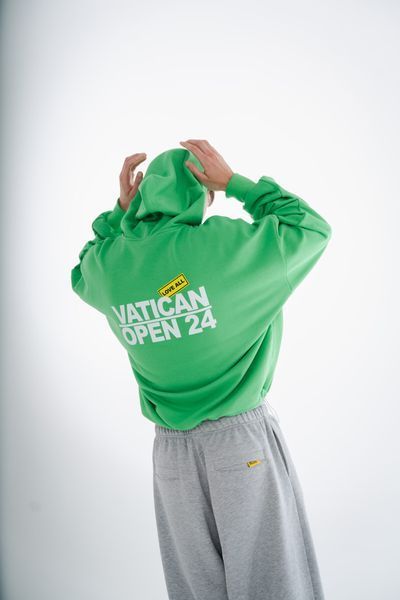 Love All Set Unisex: Grandmaster Hoodie (Green) + Baseline Pants (Heather Grey), XS