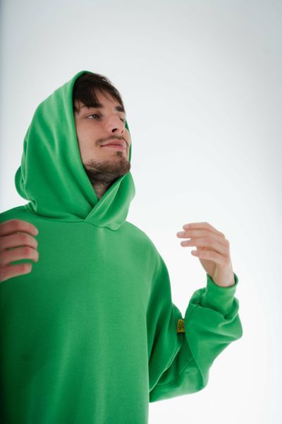 Love All Set Unisex: Grandmaster Hoodie (Green) + Baseline Pants (Heather Grey), XS