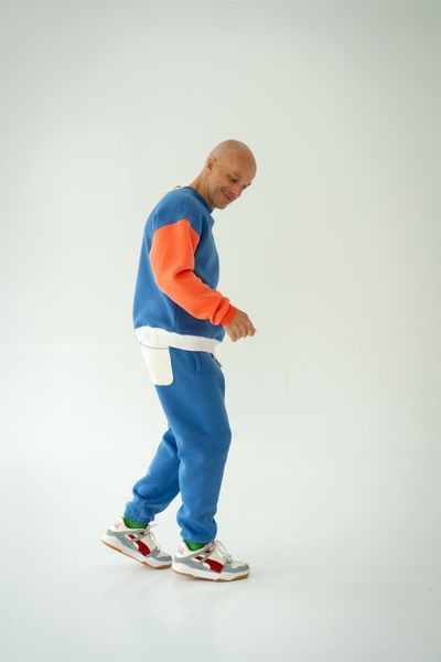 Сolor-blocking Oversized tracksuit Blue, S