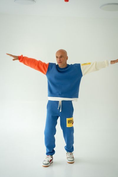 Сolor-blocking Oversized tracksuit Blue, S