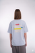 Padel Rebellion Tee, Soft Blue Oversized Unisex T-Shirt, XS