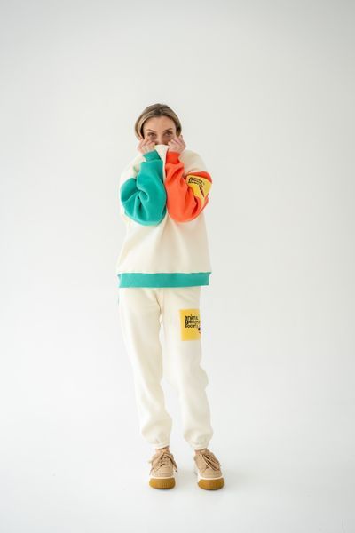 Сolor-blocking Oversized tracksuit White, XS