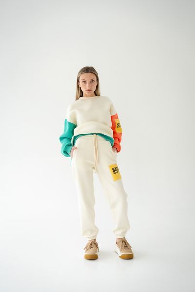 Сolor-blocking Oversized tracksuit White, XS
