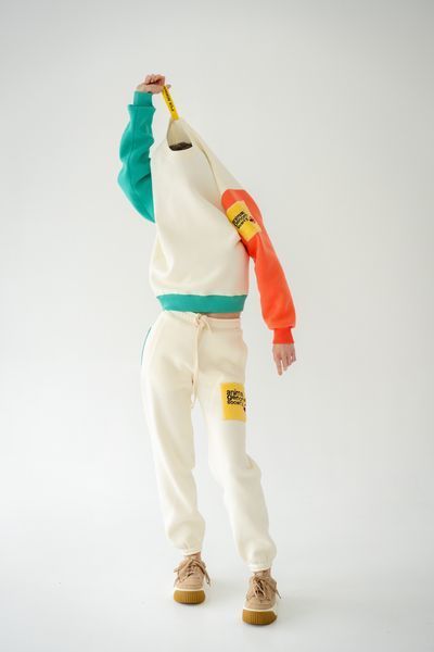 Сolor-blocking Oversized tracksuit White, XS