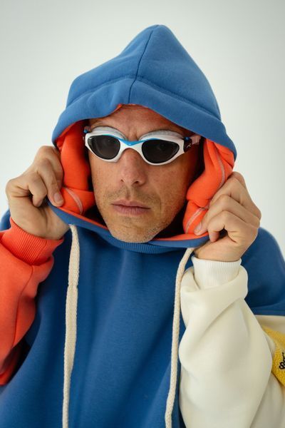 Oversized Hoodie Blue, S